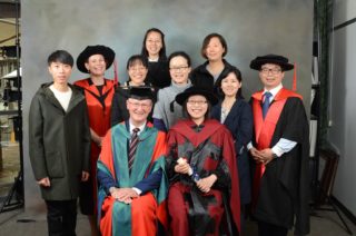 He Zhang, her family and PhD supervisors together