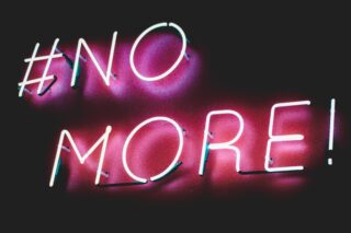 #No More neon sign