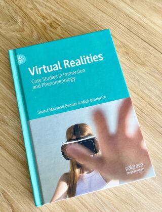 Aqua blue Virtual Realities Book cover